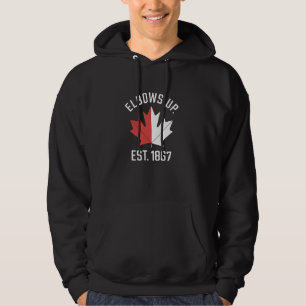 Sudadera Canadienses Apoyan Codos Arriba Canadá Est. 1867 O