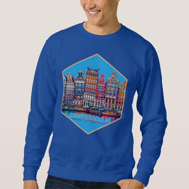 Sudadera Canal Amsterdam Países Bajos Europa (Anverso)
