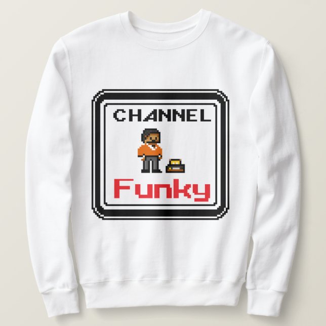 Sudadera Canal Arte Pixel Funky  (Anverso del diseño)