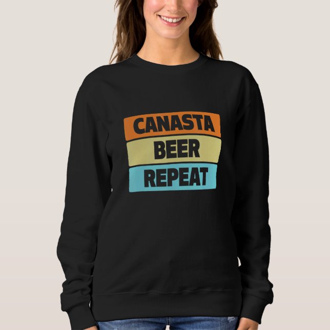 Sudadera Canasta Beer Repetir juego de cartas (Anverso)
