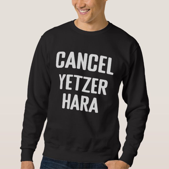 Sudadera Cancel yetzer hara Torah Jewish Summer Camp Hebrew (Anverso)