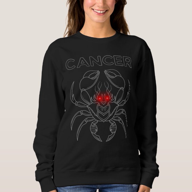 Sudadera Cancer Dark Astrology | Minimal Occult Zodiac (Anverso)