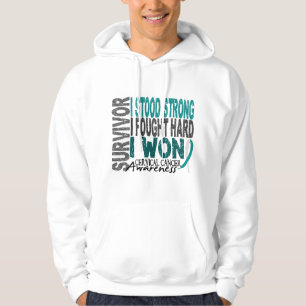 Sudadera Cáncer de cuello del útero del superviviente 4