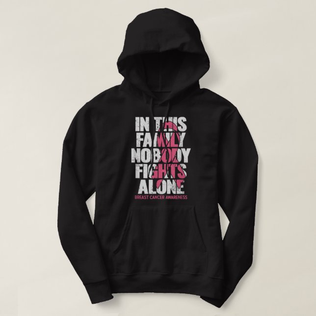 Sudadera Cáncer de Mama Apoyo al Cáncer de Mama Familiar Vi (Diseño del anverso)