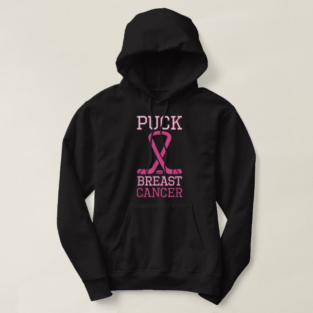 Sudadera Cáncer de Mama Pink Ribbon Hockey sobre Hielo C (Diseño del anverso)