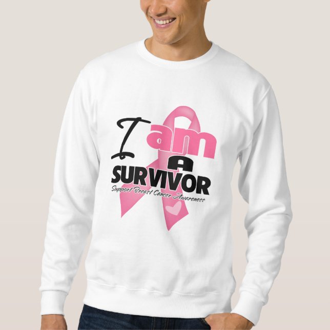 Sudadera Cáncer de mama - Soy sobreviviente (Anverso)