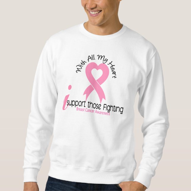 Sudadera Cáncer de pecho apoyo ésos que lucha (Anverso)