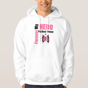 Sudadera Cáncer de pecho para siempre mi héroe mi mejor