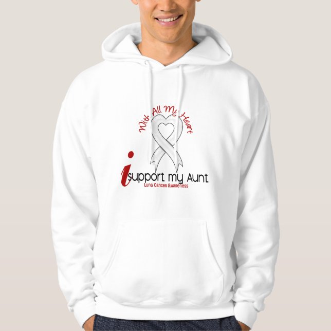 Sudadera Cáncer de pulmón apoyo a mi tía (Anverso)