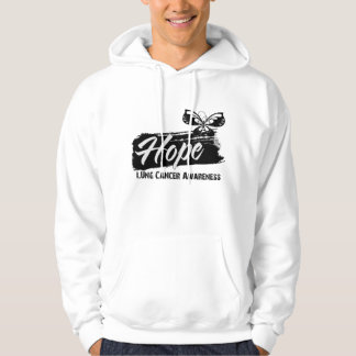 Sudadera Cáncer de pulmón de la mariposa del tatuaje de la