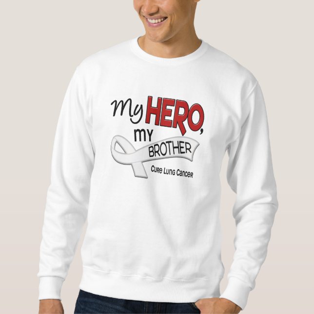 Sudadera Cáncer de pulmón MI HÉROE MI BROTHER 42 (Anverso)