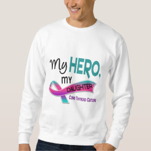 Sudadera Cáncer de tiroides MI HÉROE MI HIJA 42