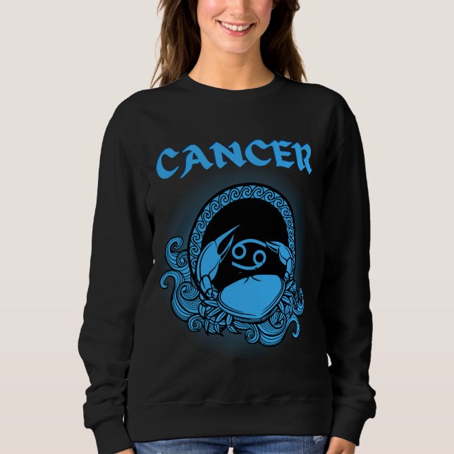 Sudadera Cáncer de Zodiac de estilo medieval (Anverso)