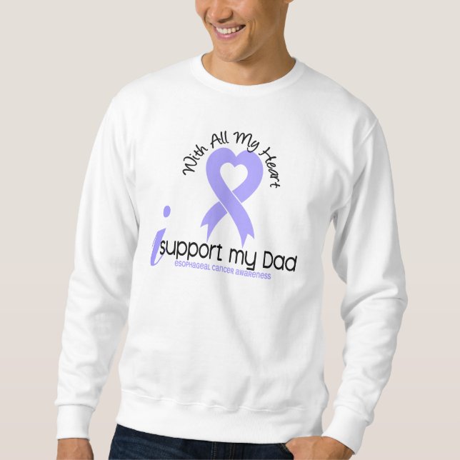Sudadera Cáncer del esófago apoyo a mi papá (Anverso)