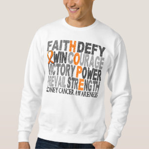 Sudadera Cáncer del riñón del collage de la palabra de l