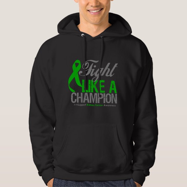 Sudadera Cáncer del riñón - lucha como un campeón (Anverso)