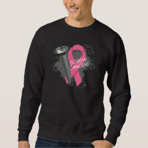 Sudadera Cáncer del tornillo - cáncer de pecho del Grunge