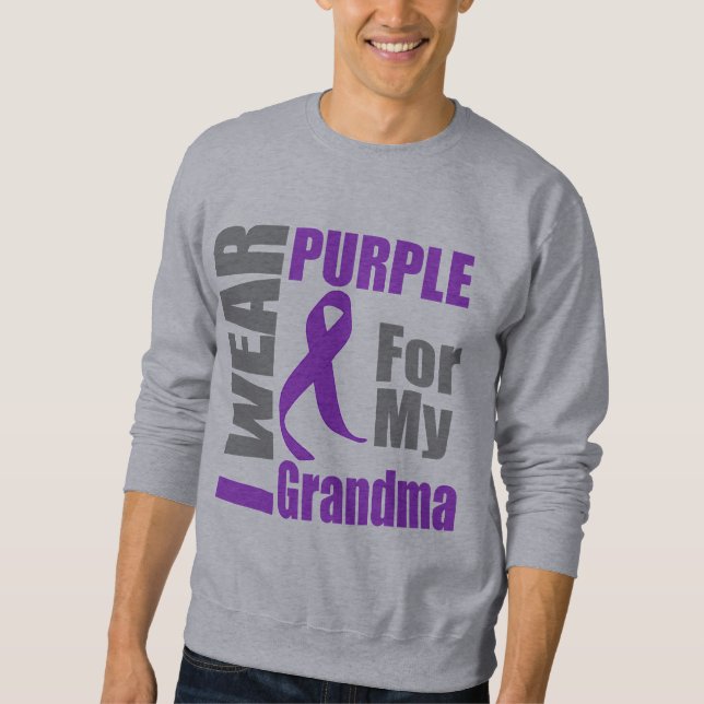 Sudadera Cáncer pancreático llevo a la abuela púrpura de la (Anverso)