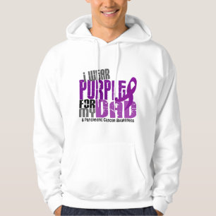 Sudadera Cáncer pancreático llevo la púrpura para mi papá