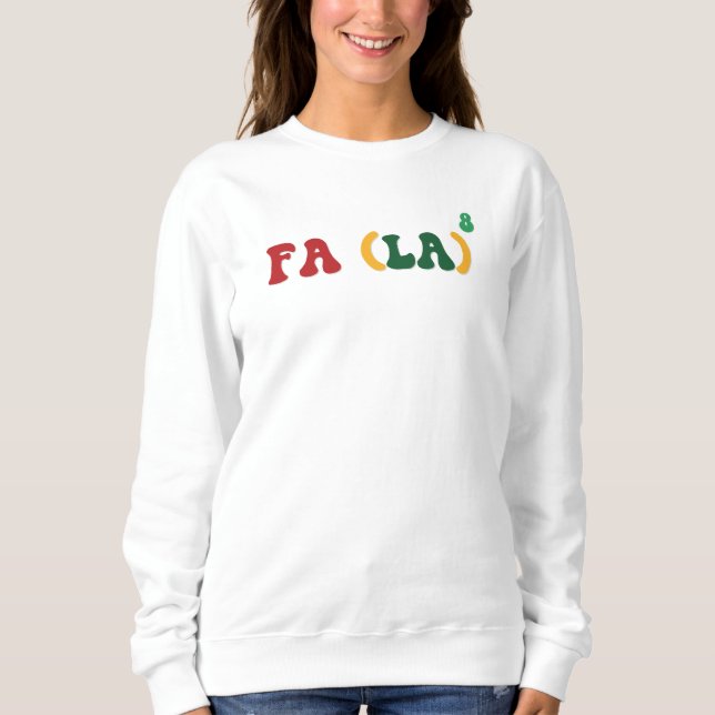 Sudadera Canción festiva de los Navidades nerd de Fa la la  (Anverso)