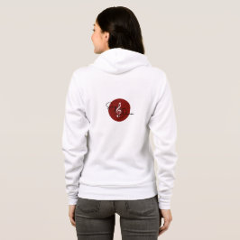 Sudadera Canción y tambor White_Red Hoodie