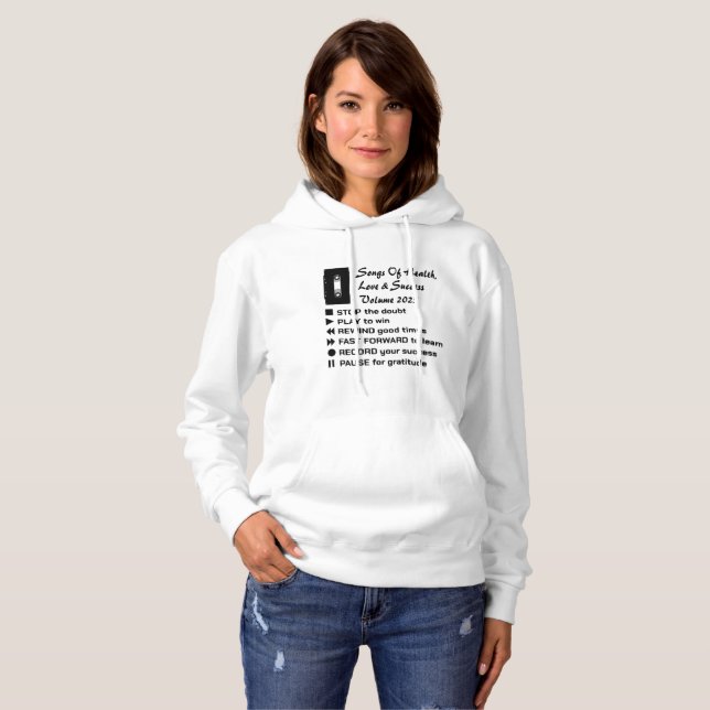 Sudadera Canciones De Salud, Amor Y Éxito 2025 (Anverso completo)
