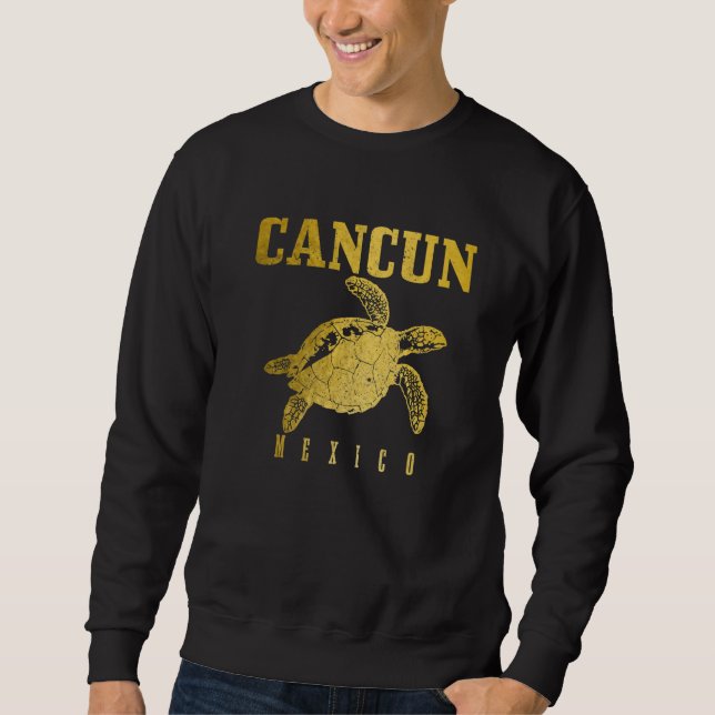 Sudadera Cancun Mexico Sea Turtle Beach Scuba Diving Diver  (Anverso)
