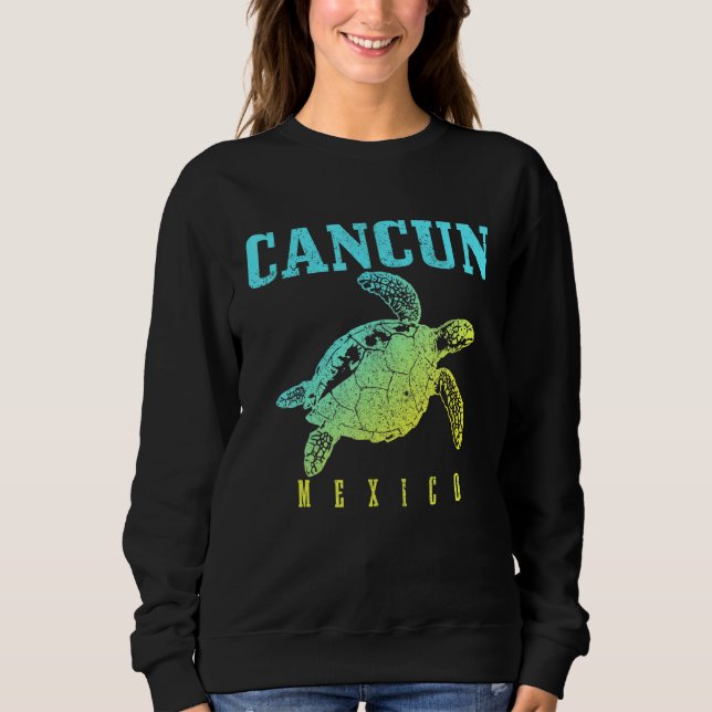 Sudadera Cancun Mexico Sea Turtle Beach Scuba Diving Diver  (Anverso)