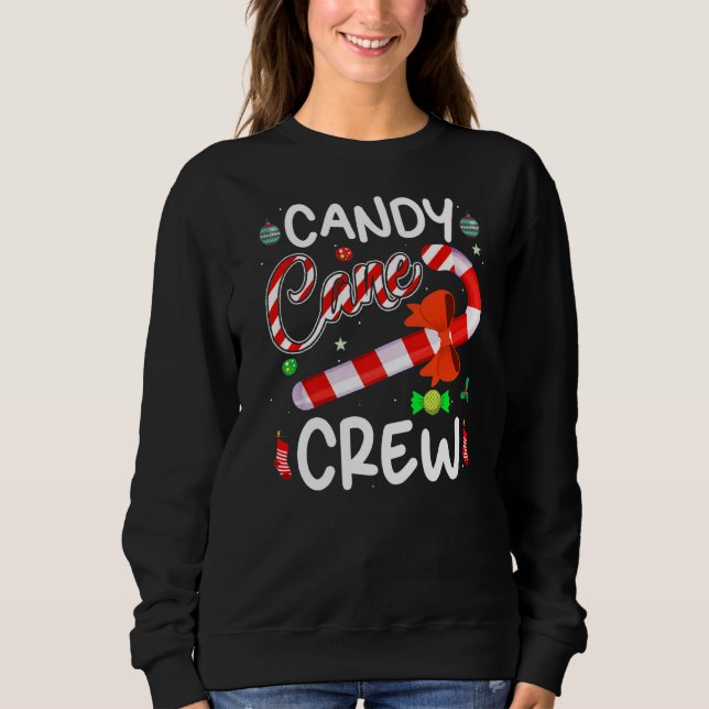 Sudadera Candy Candy Canes Crew Navidades Candy X Mas (Anverso)