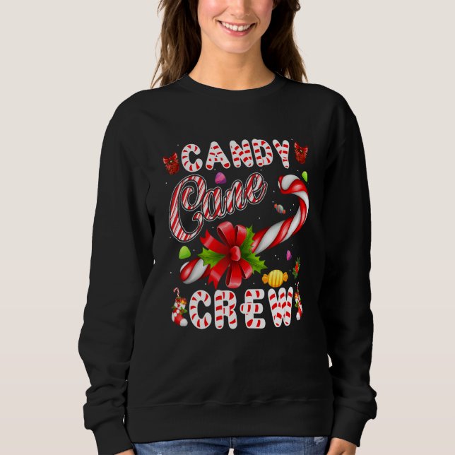 Sudadera Candy Cane Crew Family Christmas Matching Group Ou (Anverso)