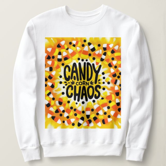 Sudadera Candy Chaos: Halloween Tie-Dye (Anverso del diseño)