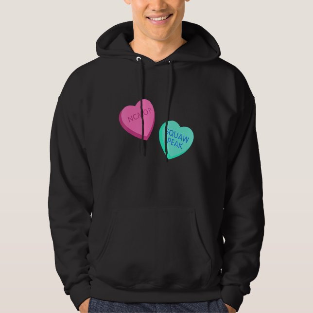 Sudadera Candy Conversations Hearts Provo Utah Valentines D (Anverso)