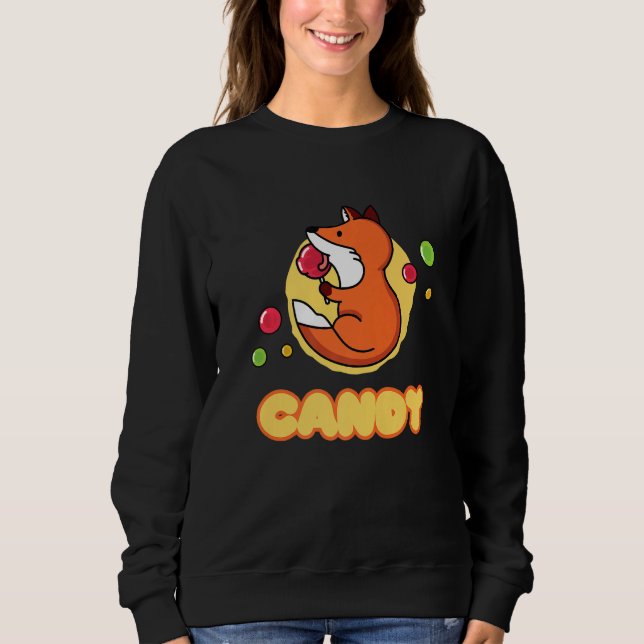 Sudadera Candy Fox Candy Lollipop Sweets Premium (Anverso)