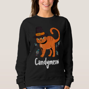 Sudadera Candy Meow Día de Acción de Gracias Cat Kitten Cae