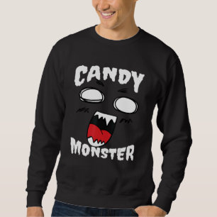 Sudadera Candy Monster Halloween Costume Tees Gráfico Hombr