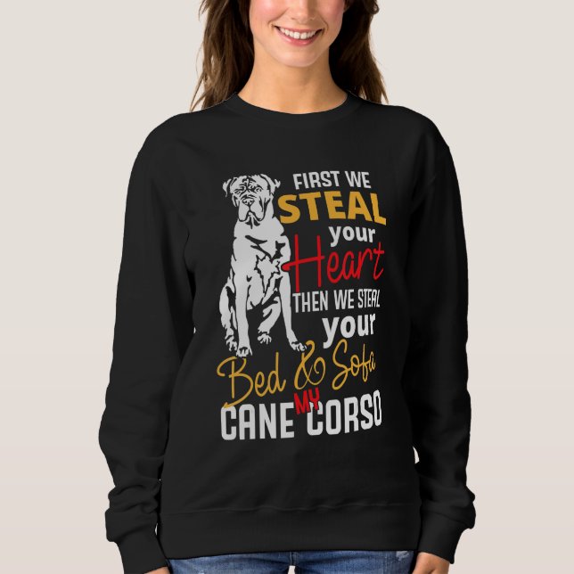 Sudadera Cane Corso Heart Bed Sofa Saying (Anverso)
