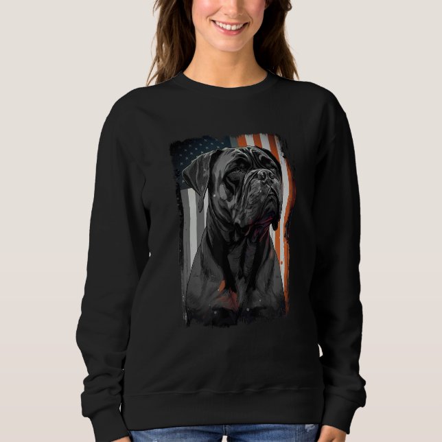 Sudadera Cane Corso Italian Mastiff Dog Patriotic USA Ameri (Anverso)