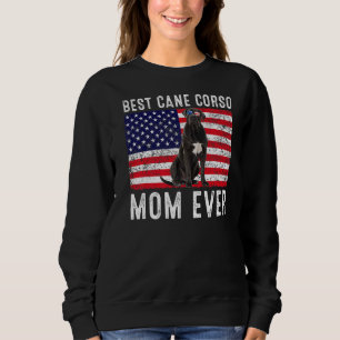 Sudadera Cane Corso Mom Usa Bandera Estadounidense Cane Cor
