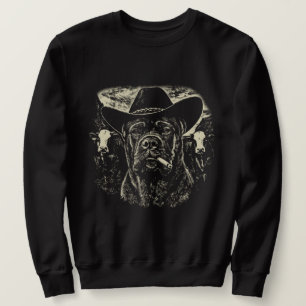 Sudadera Cane Corso Pastor Gráfico Occidental Vaquero Perro
