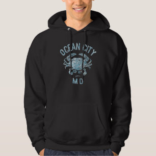 Sudadera Cangrejo Azul Chesapeake Ocean City Maryland Antig