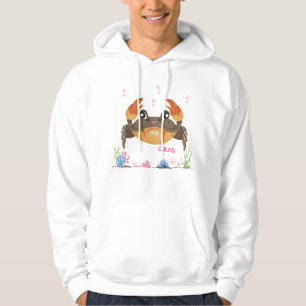 Sudadera Cangrejo con burbujas sutiles y flora submarina