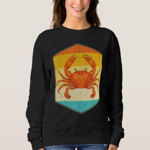 Sudadera Cangrejo de animales del mar retro de marisco