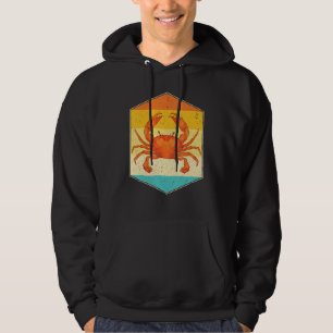 Sudadera Cangrejo de animales del mar retro de marisco