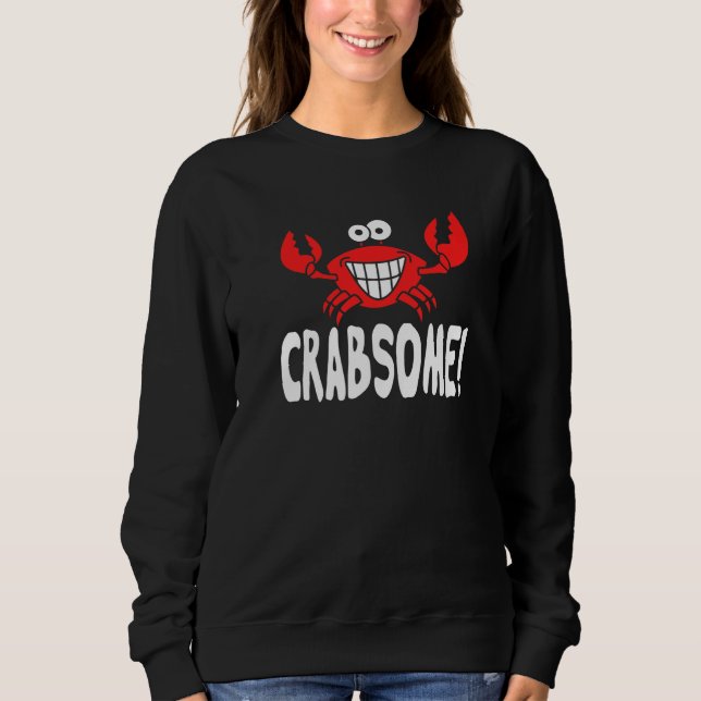 Sudadera Cangrejo de pescado de mar Fiesta de cangrejo Lang (Anverso)