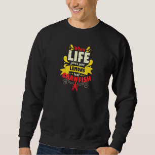 Sudadera Cangrejo de río La vida te da limones Retro Cajún 