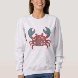Sudadera Cangrejo de Vibraciones Costeras Verano Playa