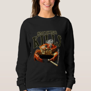 Sudadera Cangrejo sarcástico fumando