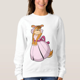 Sudadera Canguro como novia con vestido de novia