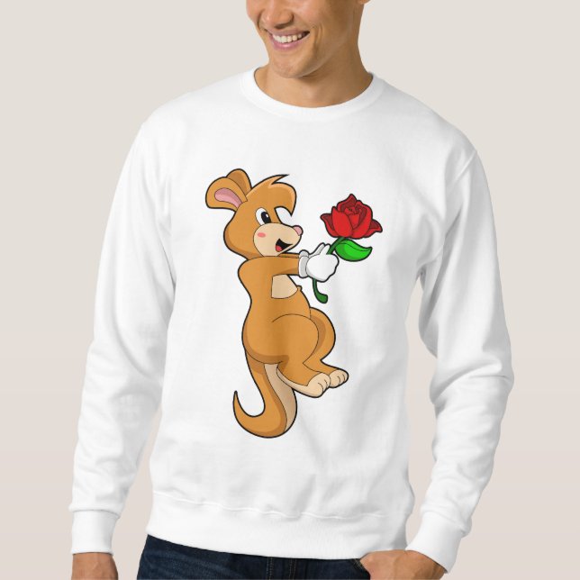 Sudadera Canguro con flor (Anverso)