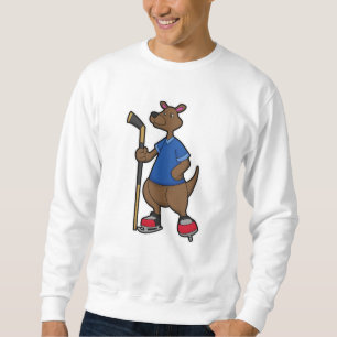 Sudadera Canguro en hockey sobre hielo con bastón de hockey